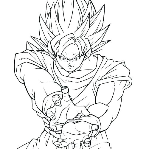 500x500 Goku Super Saiyan 3 Coloring Pages Super Coloring Pages Super
