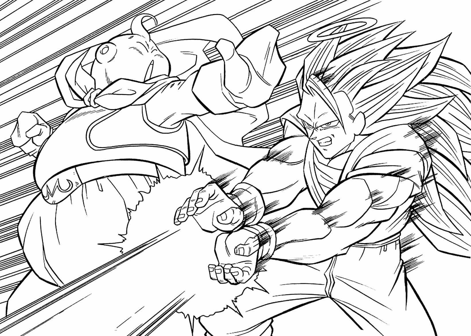 1642x1172 Star Dragon Goku Super Saiyan 3 Coloring Pages Ball Z Color