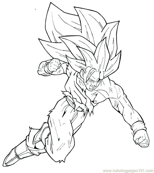 650x729 Super Saiyan Coloring Pages Dragon Ball Z Super 4 Coloring Pages