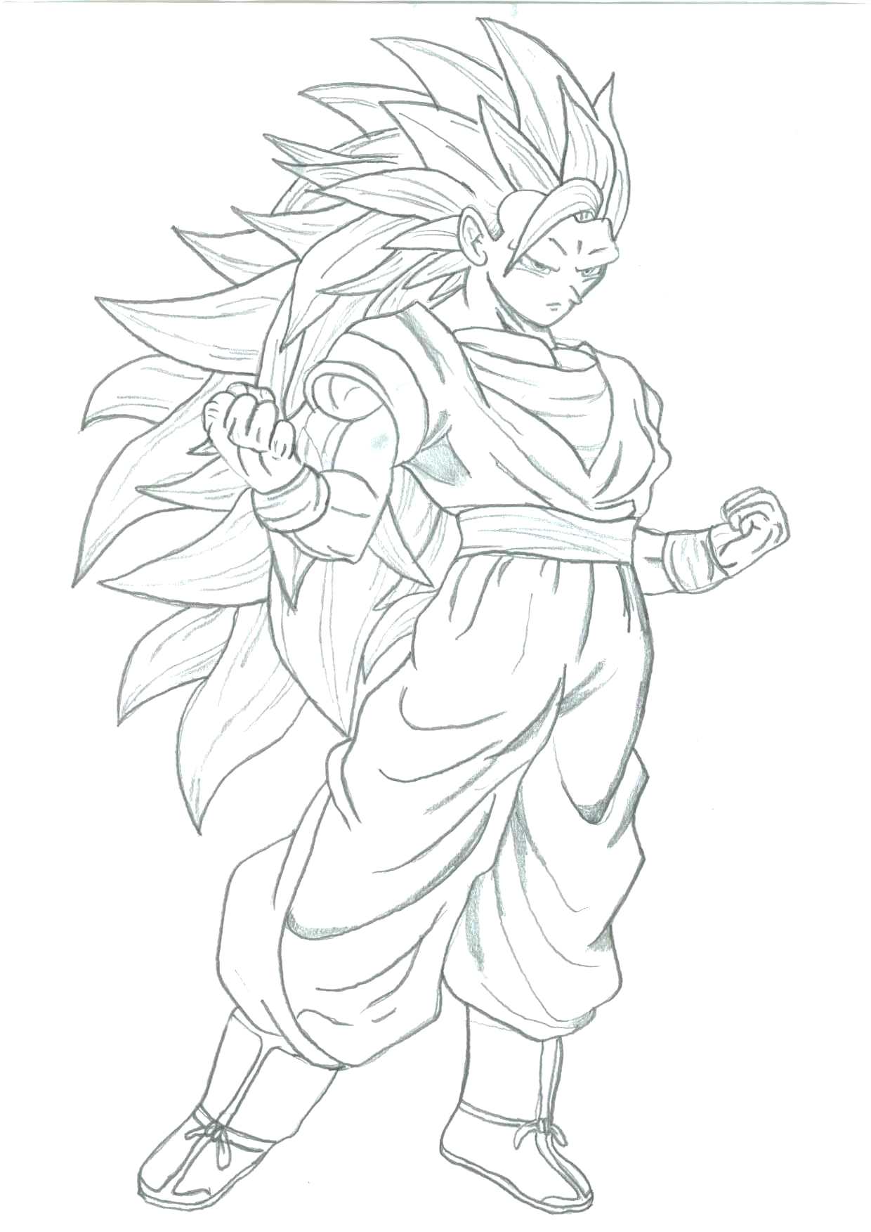 1240x1753 Best Of Coloring Goku Super Saiyan 3 Coloring Pages Dragon Ball Z