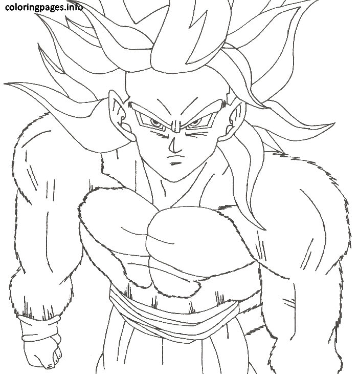 Goku Super Saiyan 4 Coloring Pages