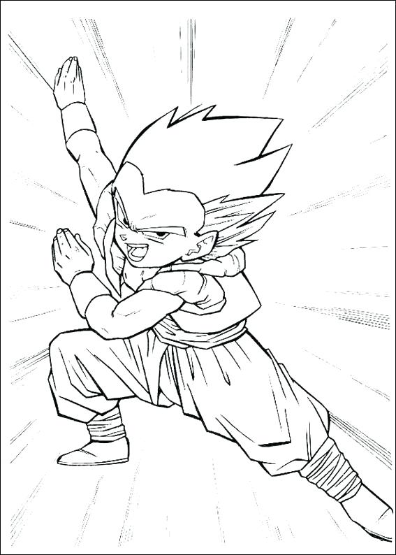567x794 Goku Coloring Sheets Dragon Ball Z Goku Super Saiyan 4 Coloring