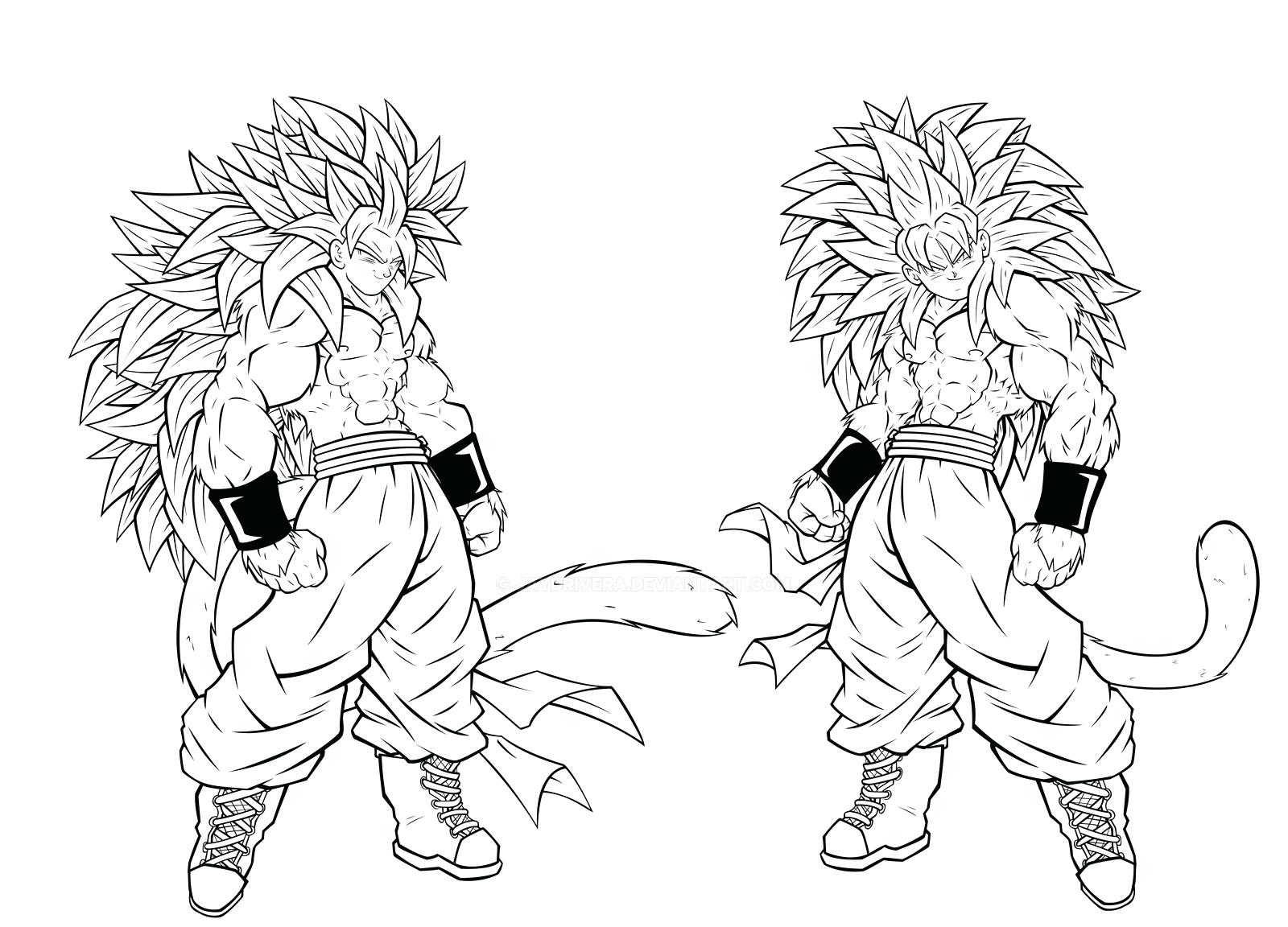 1600x1152 Articles With Goku Super Saiyan 4 Colouring Pages Tag Wonderful