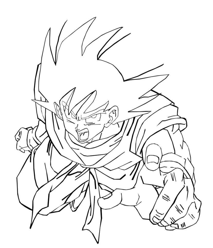 Goku Super Saiyan Coloring Pages