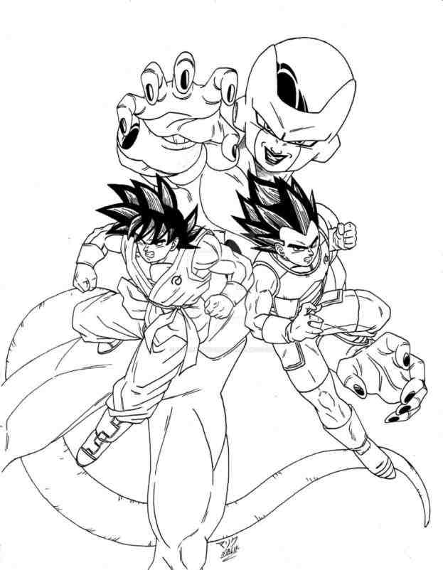 623x802 Goku Vs Frieza Coloring Pages Drinkeats.club