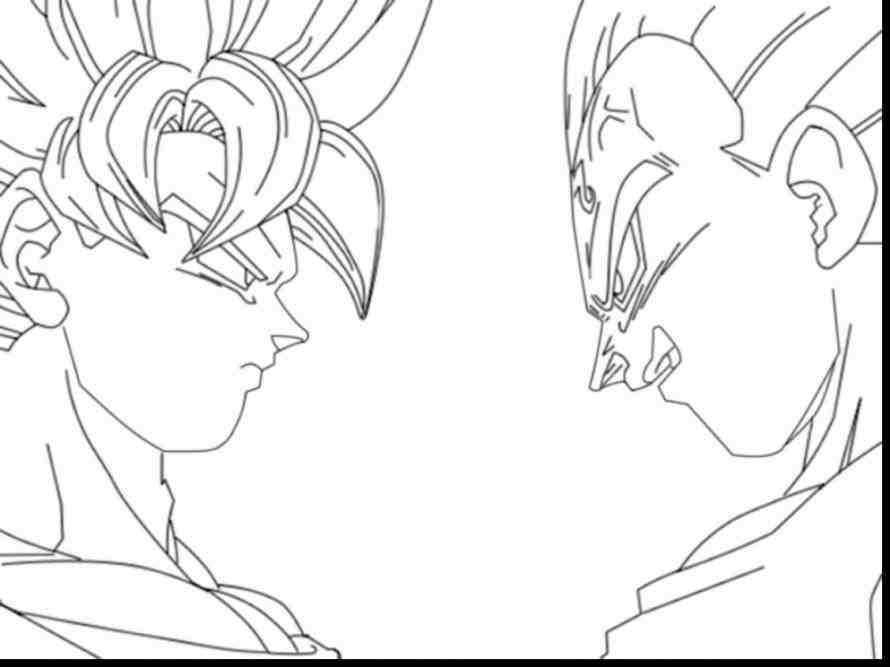 890x667 Goku Vs Vegeta Coloring Pages Drinkeats.club