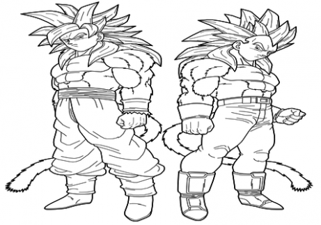461x323 Dragon Ball Z Goku Vs Vegeta Coloring Pages