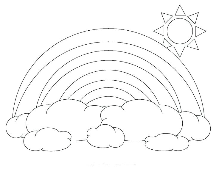 735x568 Rainbow Coloring Pages Rainbow With A Pot Of Gold Coloring Page