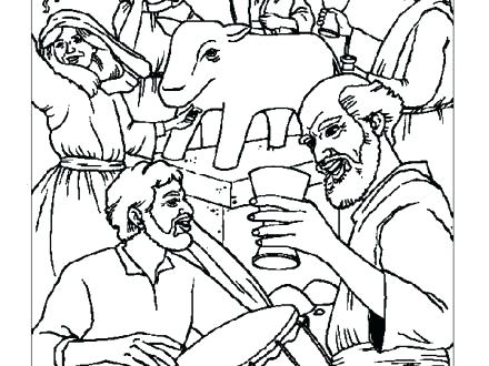 440x330 Golden Calf Coloring Page Golden Calf Coloring Page Free And