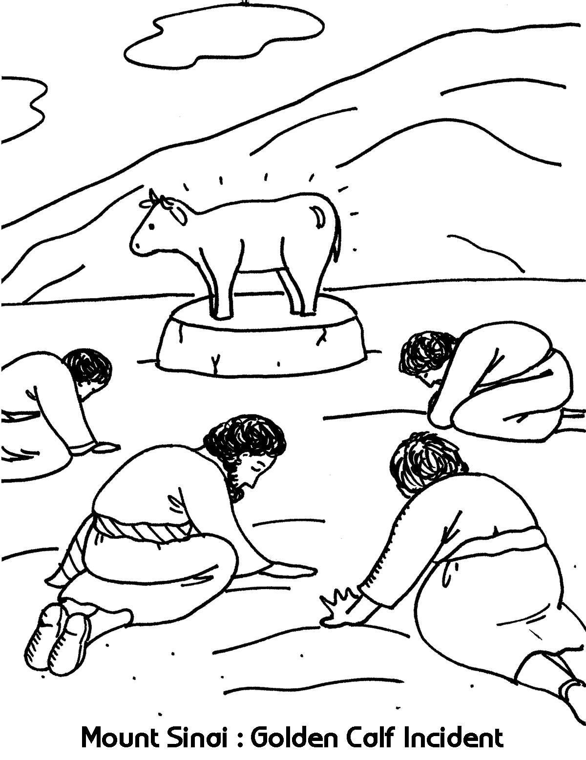 1200x1557 Mount Sinai Golden Calf Incident Coloring Sheets Wesleyan Kids