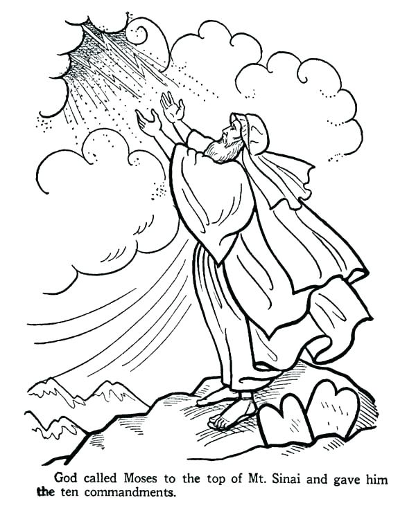 600x734 Ten Commandments Coloring Page Golden Calf Coloring Page Ten