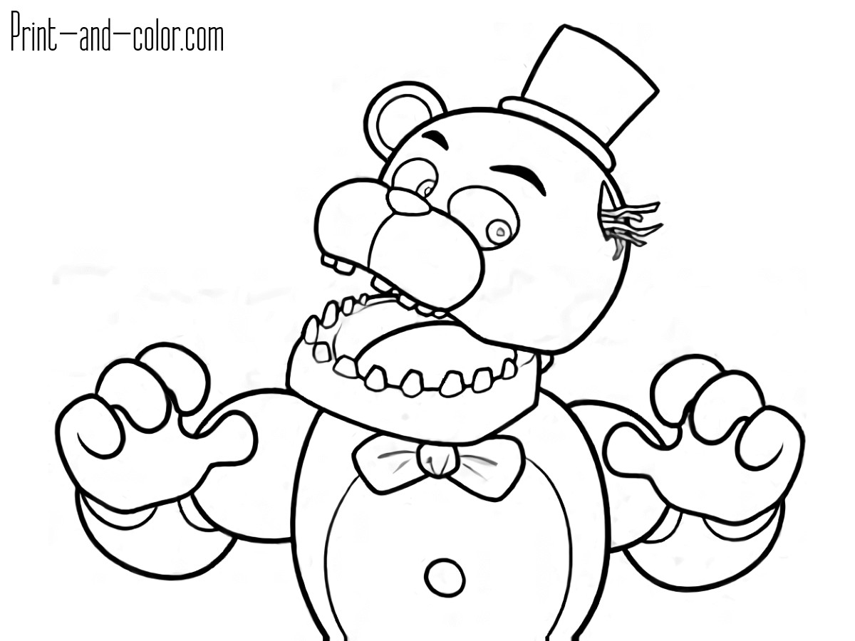 1200x900 Fnaf 012 Freddy Coloring Pages