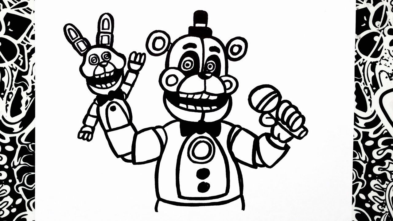 1280x720 17 Fresh Fnaf 4 Coloring Pages All Characters