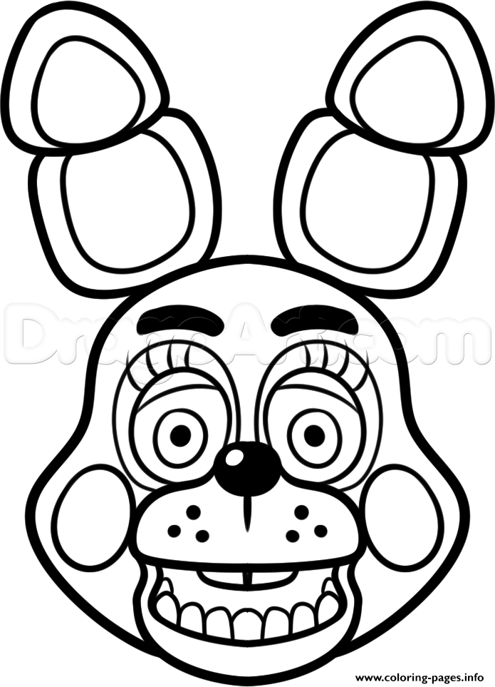 695x963 Print Mangle Golden Freddy Face Fnaf Coloring Pages Quilts