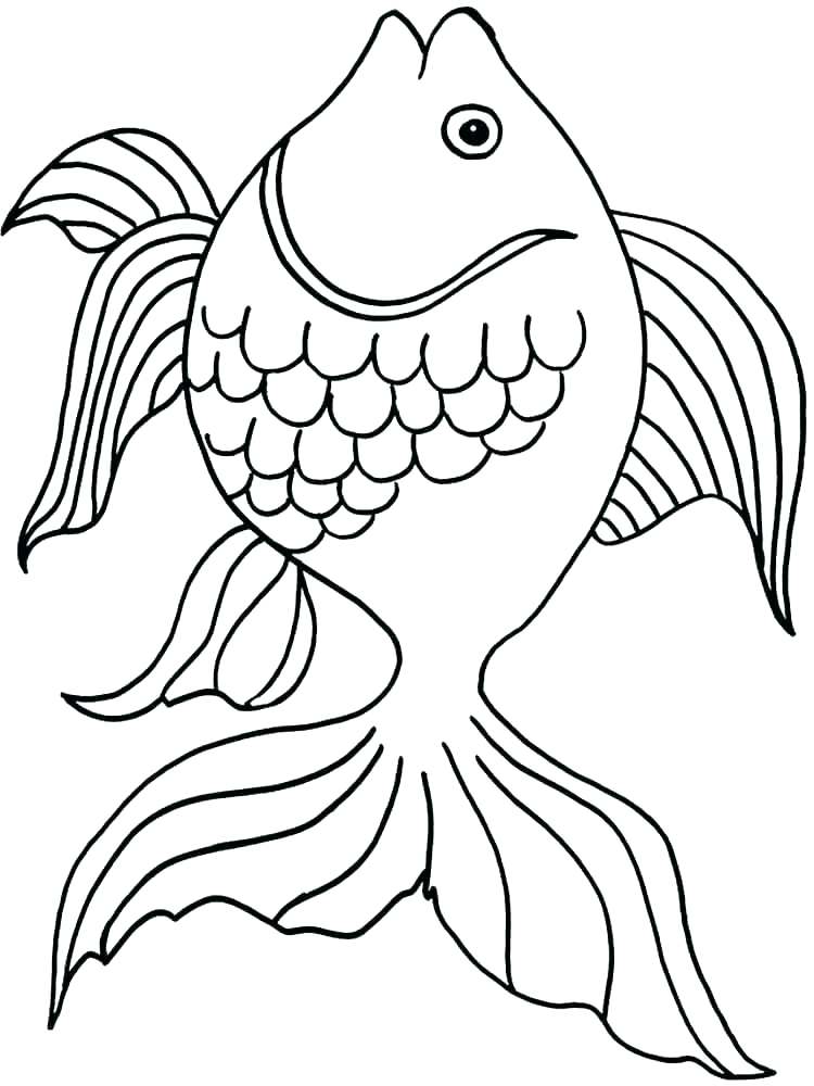 750x1000 Goldfish Coloring Page Coloring Pages Classy Goldfish Coloring