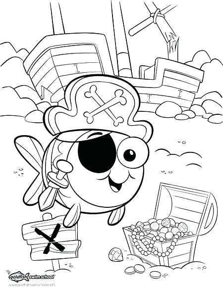 450x580 4 Beautiful Spring Coloring Pages For Adults Goldfish By