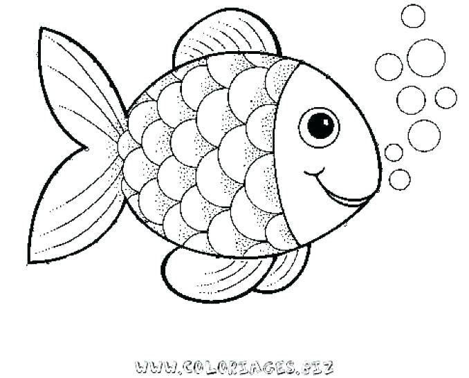 678x547 Goldfish Coloring Pages Printable Fish Tropical Rainbow Best