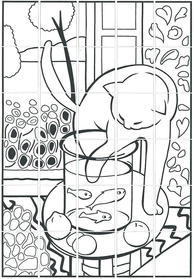 670x963 Matisse Coloring Pages Goldfish Coloring Page Printable Goldfish