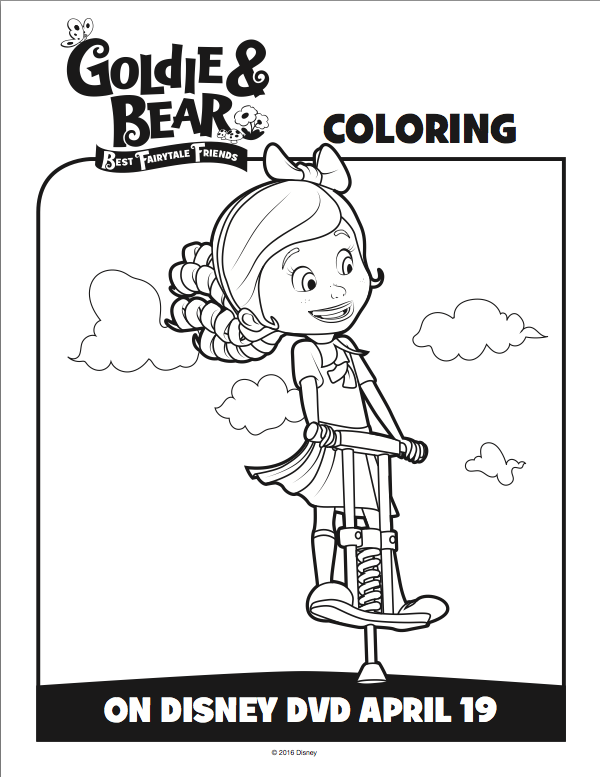 600x777 Free Goldie And Bear Coloring Pages From Disney Junior