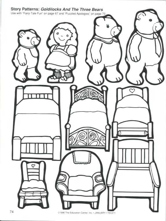 574x765 Goldilocks Coloring Page Preview Goldilocks And The Three Bears