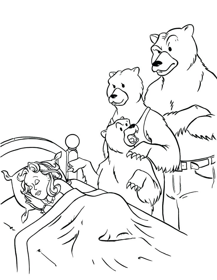 736x949 Goldilocks And The Three Bears Coloring Page And The Three Bears