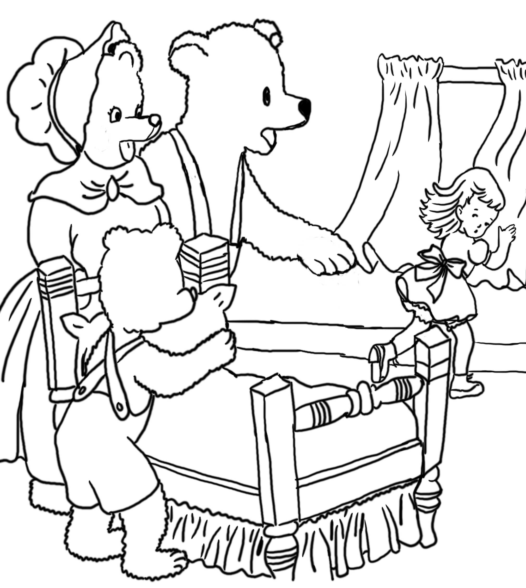 2190x2448 Goldilocks Coloring Pages 8 Goldilocks And The Three Bears