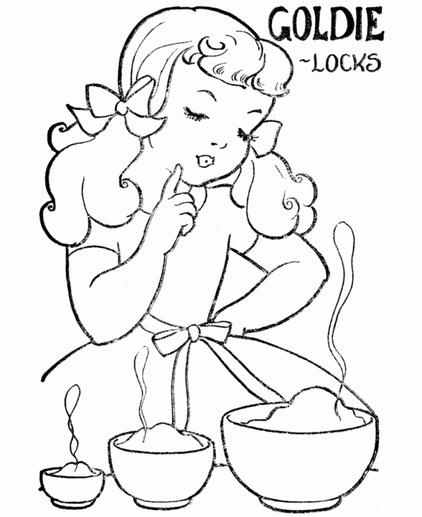 836x1024 Unlock Goldilocks Coloring Pages Printable