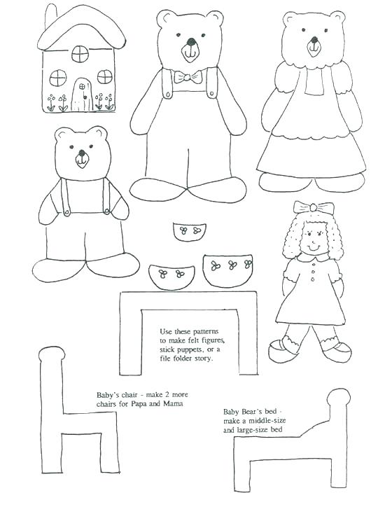 540x724 Coloring Goldilocks Coloring Page