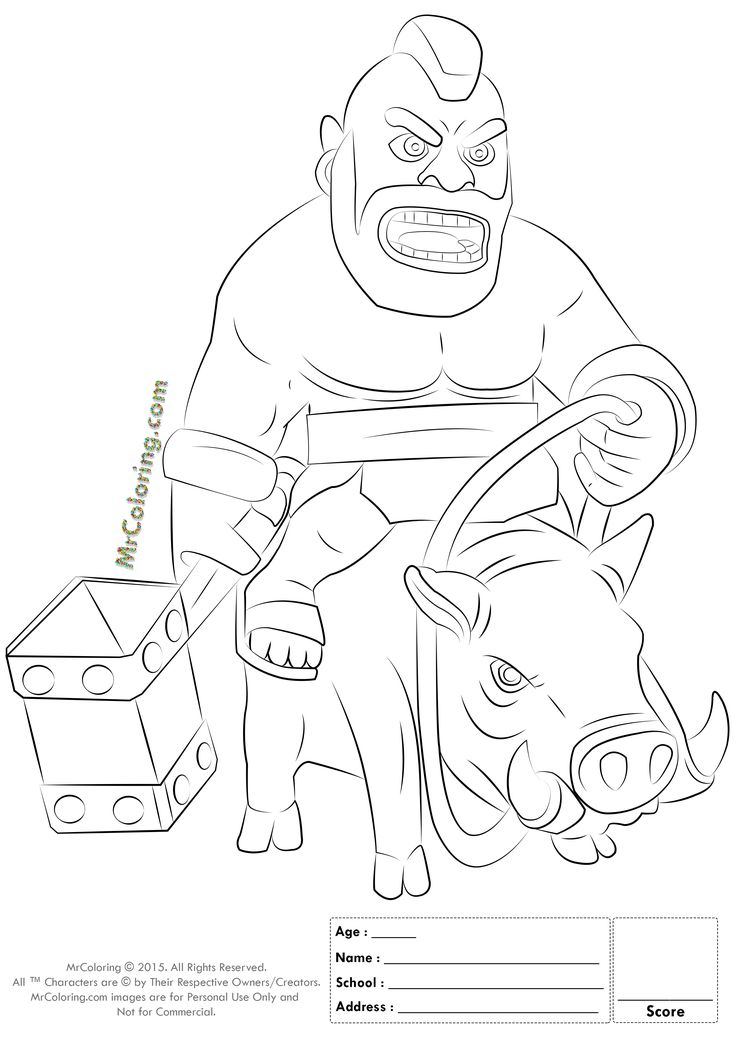 736x1041 13 Best Clash Of Clans Coloring Pages Images On Clash