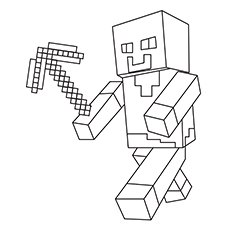 230x230 Minecraft Iron Golem Coloring Pages