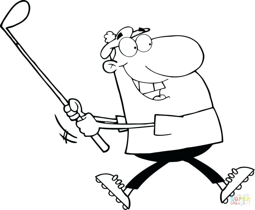 878x724 Golf Cart Coloring Pages Print Click The Happy Golfer