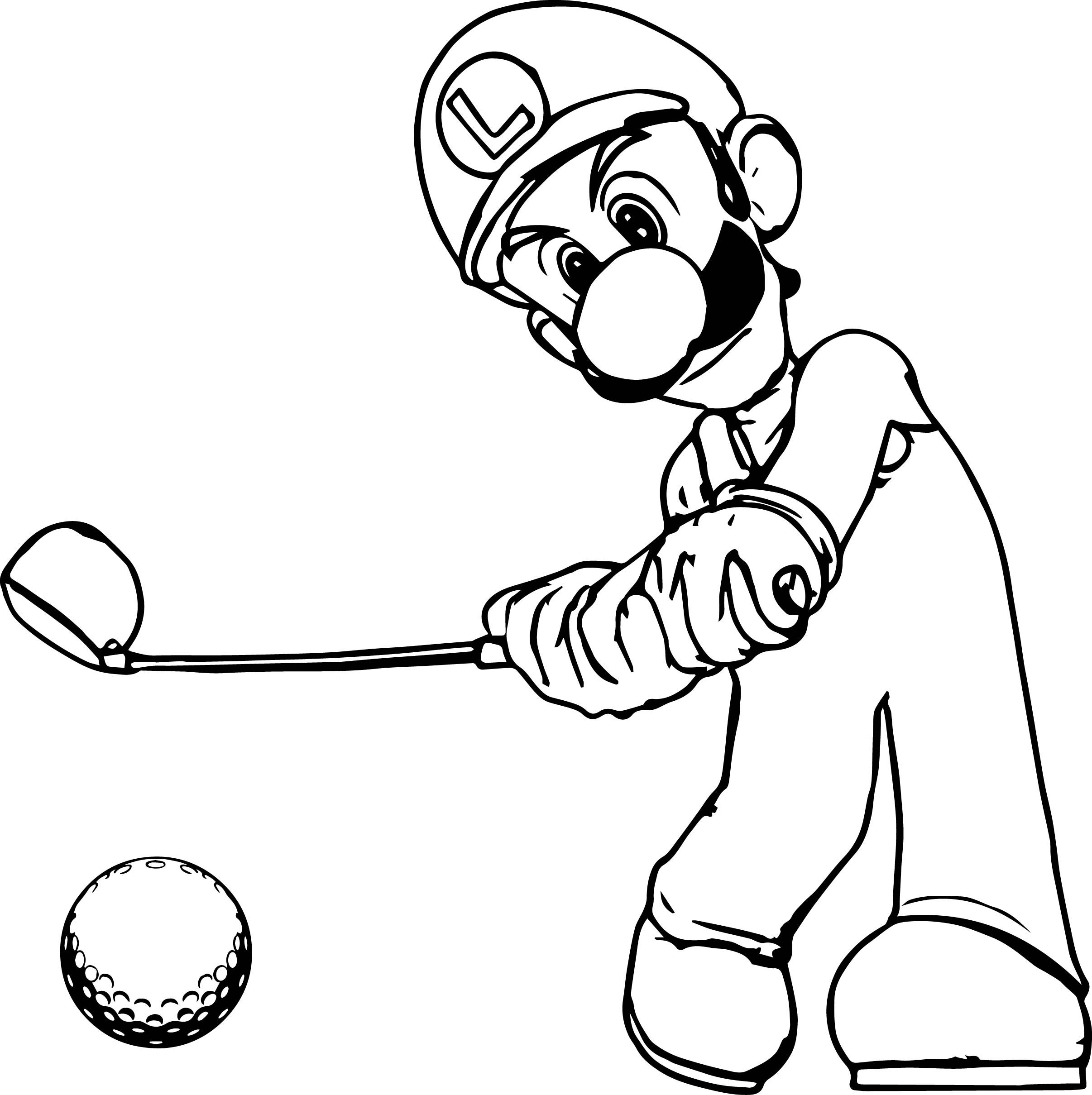 2412x2419 Gallant Golf Coloring Pages Clubs Course Golfers Girl Golfer Sheet