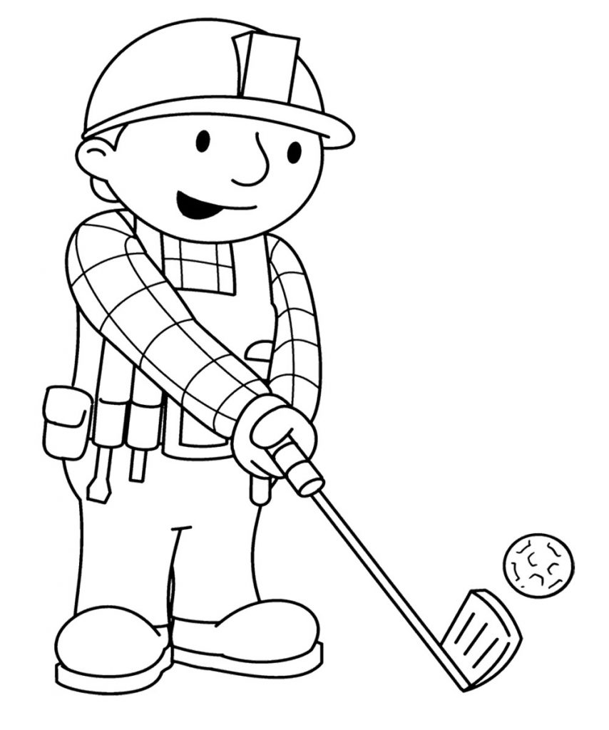 854x1024 Golf Coloring Book Pages Adults Cart Print Course For Kids Minion