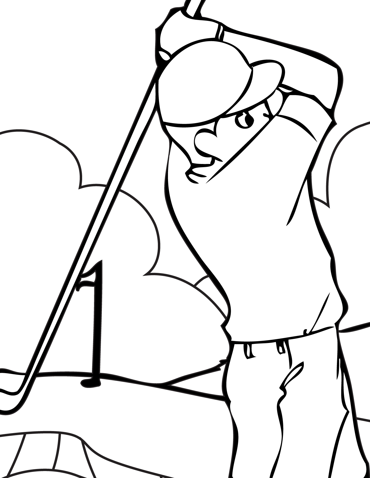 1275x1650 Golf Coloring Page