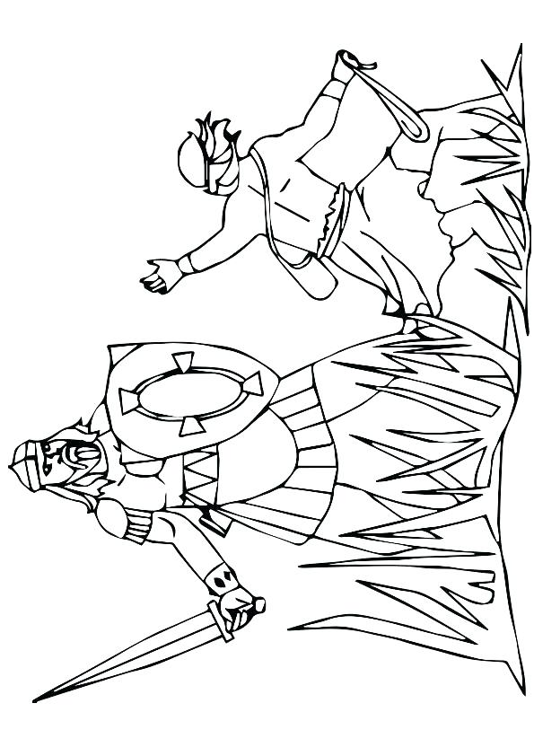 595x842 David And Goliath Coloring Page