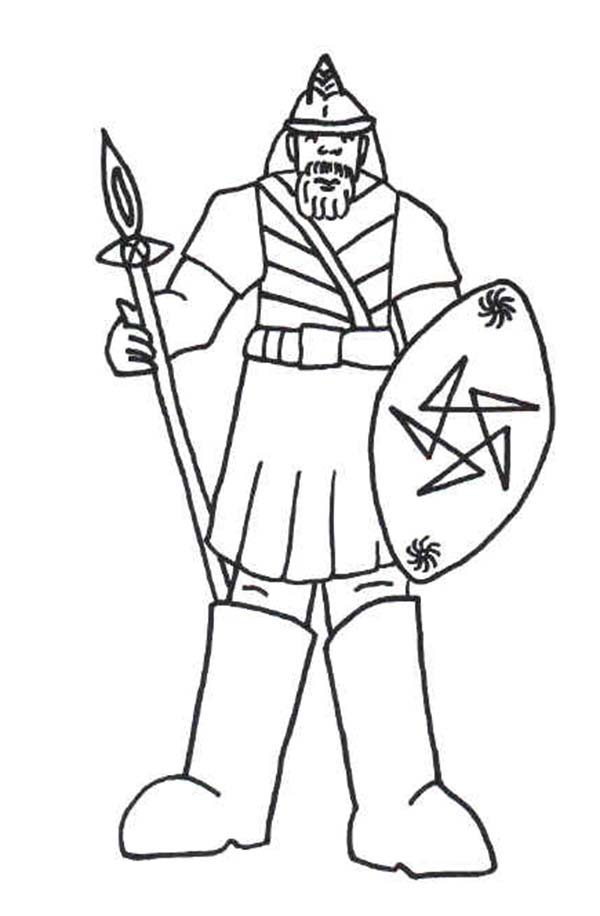 600x916 Goliath And Armor Of God Coloring Page Goliath And Armor Of God