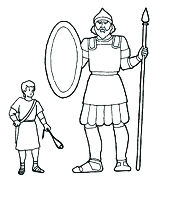 600x761 Coloring David And Goliath Coloring Page Plus Lovely Or Pages