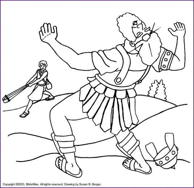 649x628 David And Goliath Coloring Pages