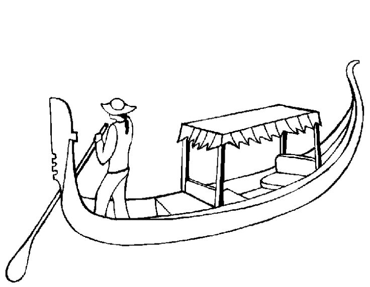 Gondola Coloring Page