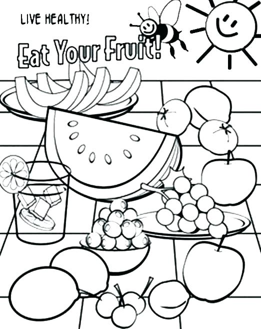 522x657 Healthy Food Coloring Page Healthy Food Coloring Pages Printable