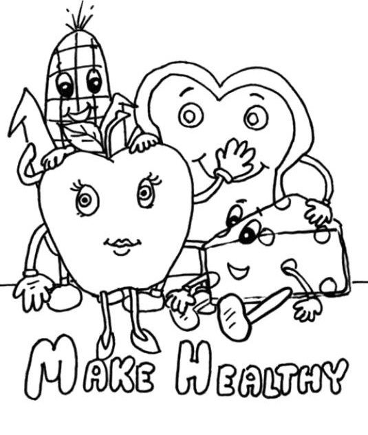 535x633 Make Healthy Food Choices Coloring For Kids Healthy Choices