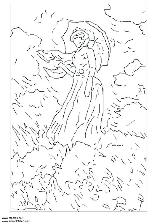 530x750 Claude Monet Coloring Pages Good Coloring Pages Print Page Free