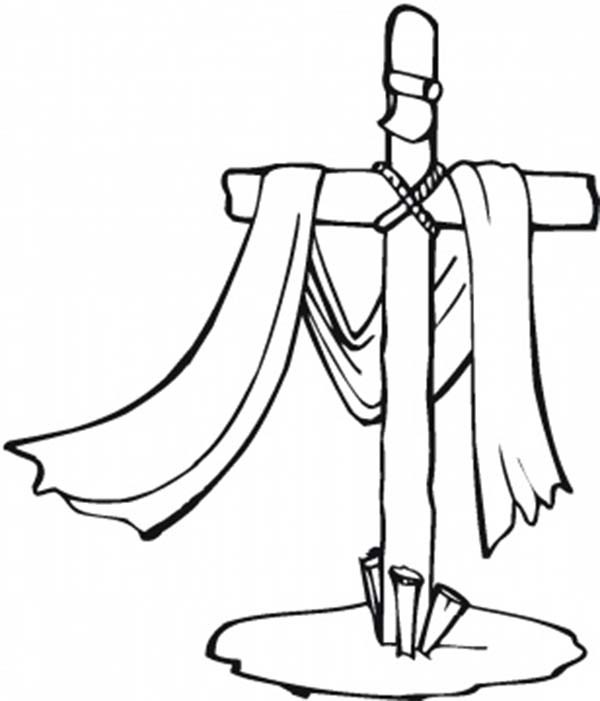 600x701 Good Friday Coloring Pages A Wooden Cross Batch Coloring
