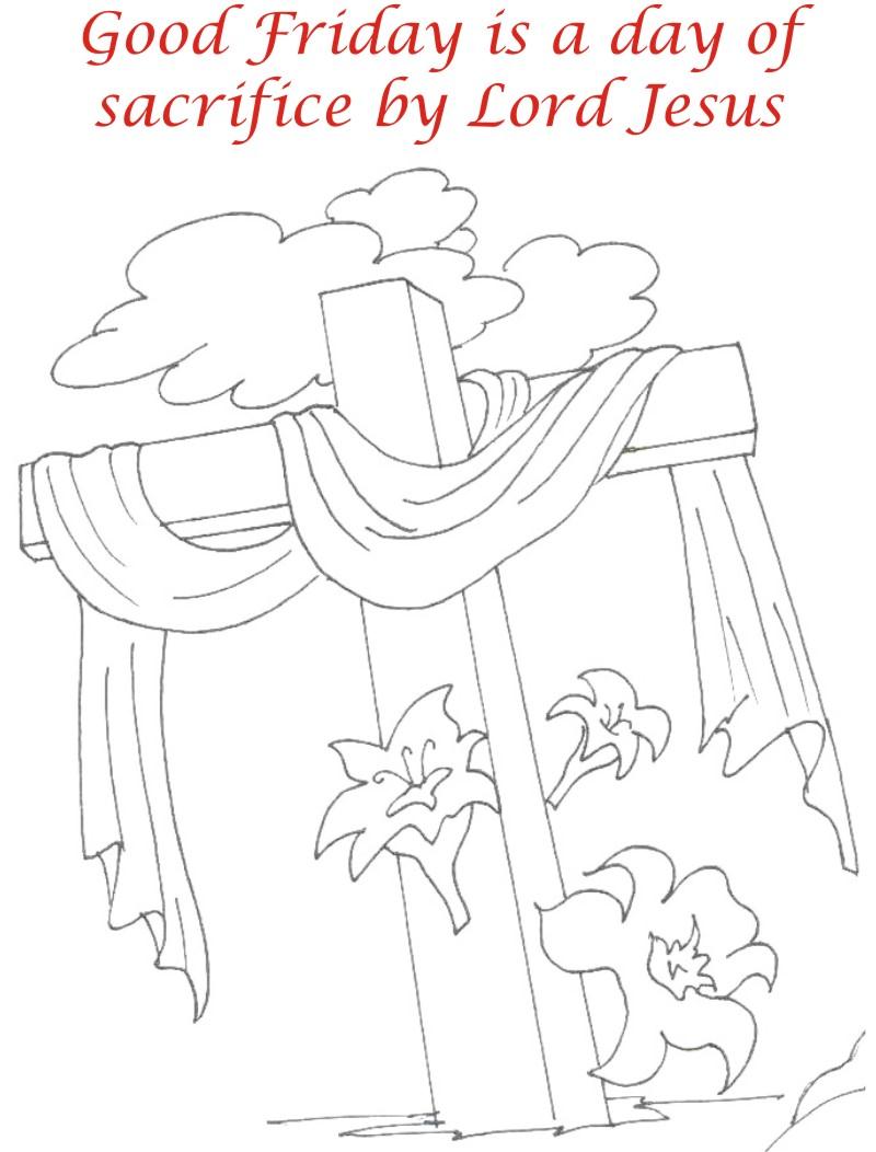 800x1052 Good Friday Coloring Printable Page For Kids 6