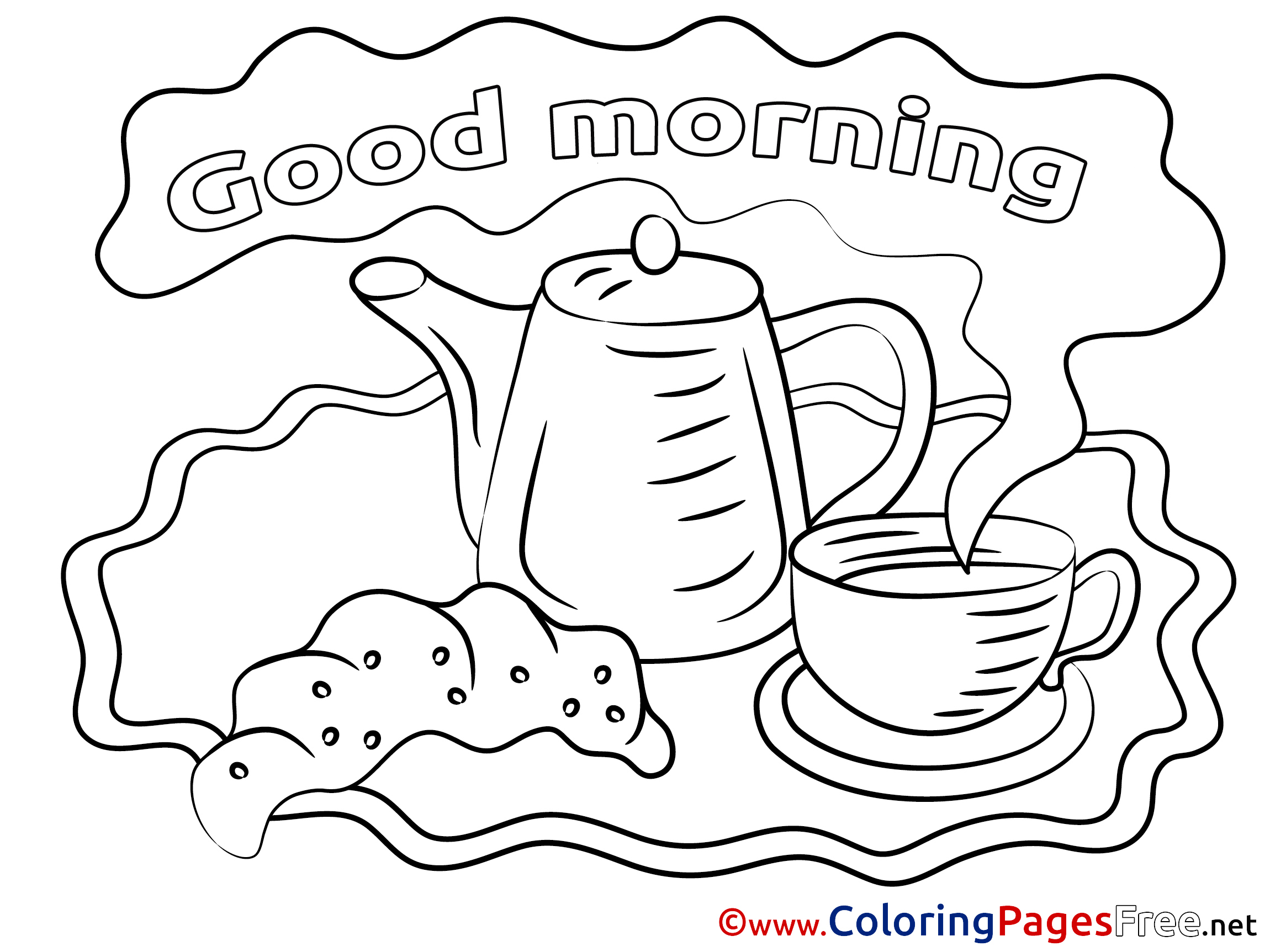 2300x1725 Kettle Coloring Sheets Good Morning Free