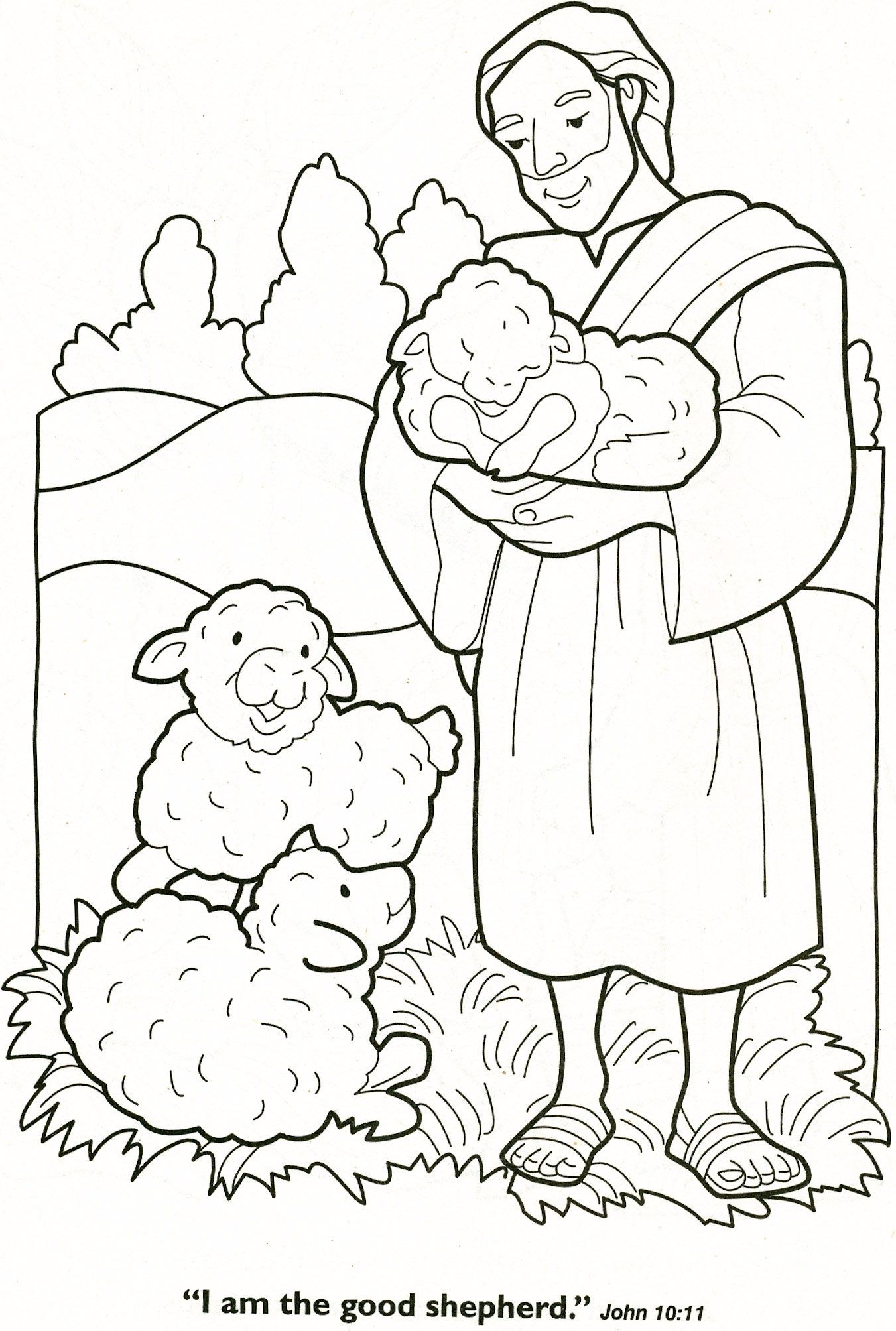 1351x2007 Coloring Page Jesus Shepherd Best Of Sheep I Am The Good Shepherd