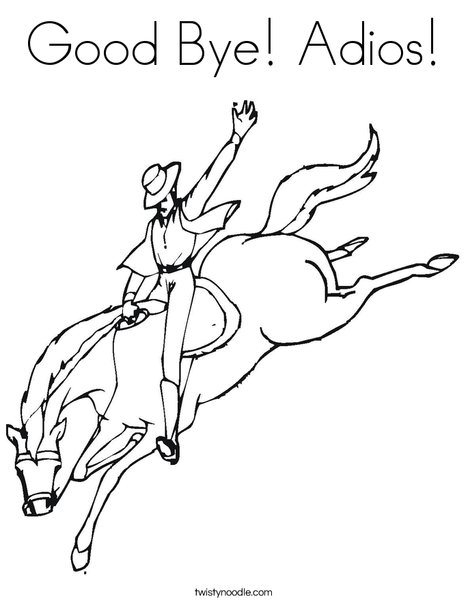 468x605 Good Bye Adios Coloring Page