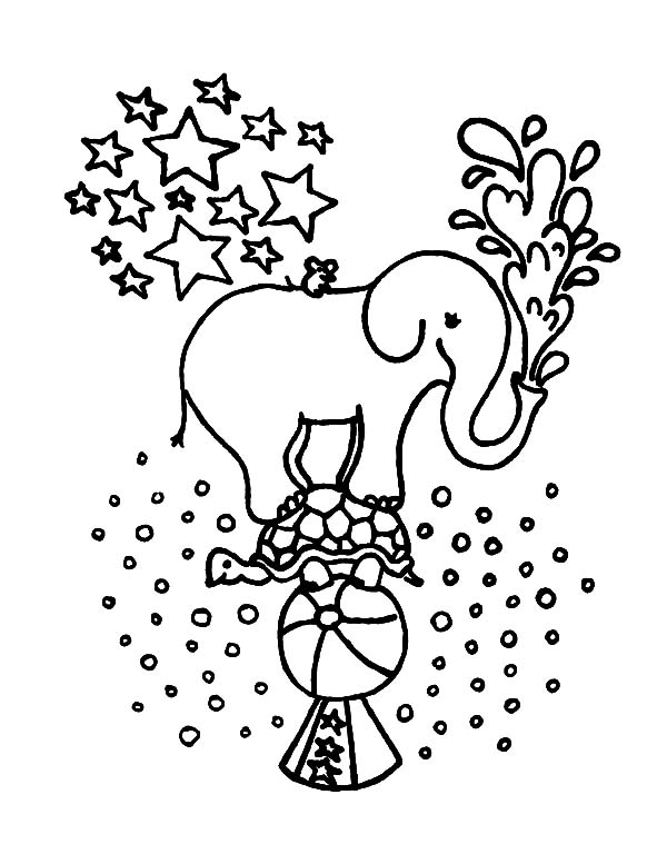 600x777 Kids Saying Goodbye To Circus Elephant Coloring Pages Kids Saying