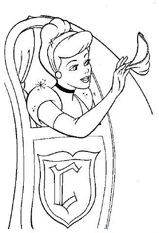 327x480 Cinderella Saying Goodbye Coloring Page Cinderella Pages