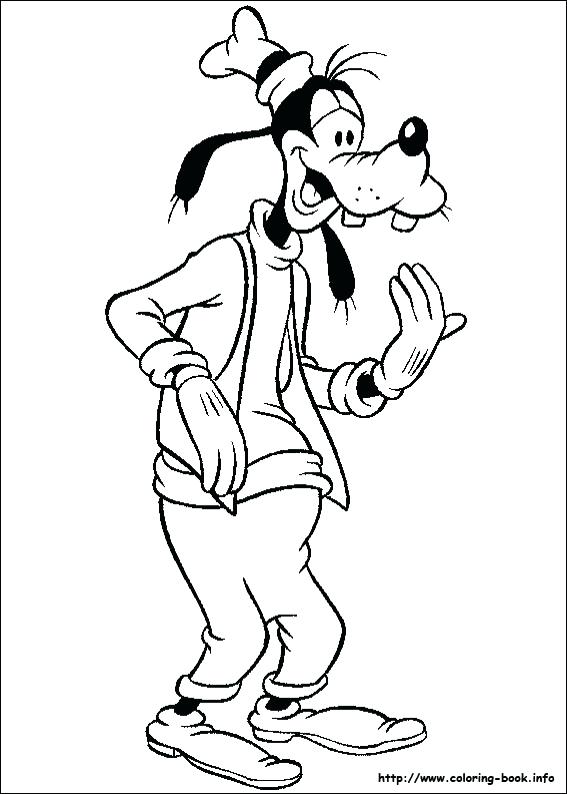 567x794 Disney Goofy Christmas Coloring Pages